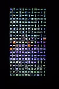 El Vitral de Pedro (Peter's Stained Glass Window), Lightbox, and found slides. 